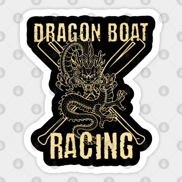 Dragon Boat Racing Sticker by Yesteeyear